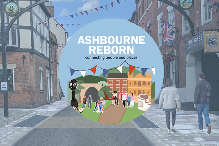 Ashbourne Reborn logo over an artist's impression