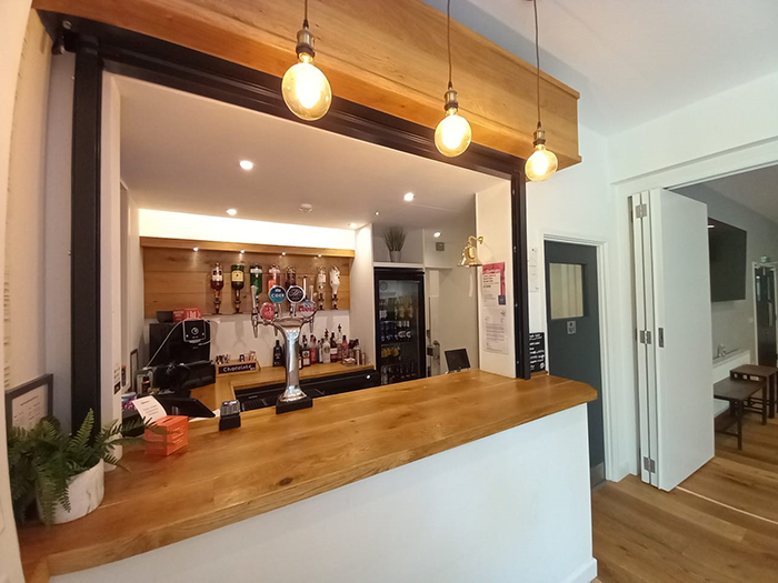 View of the new Milkchurn Café counter