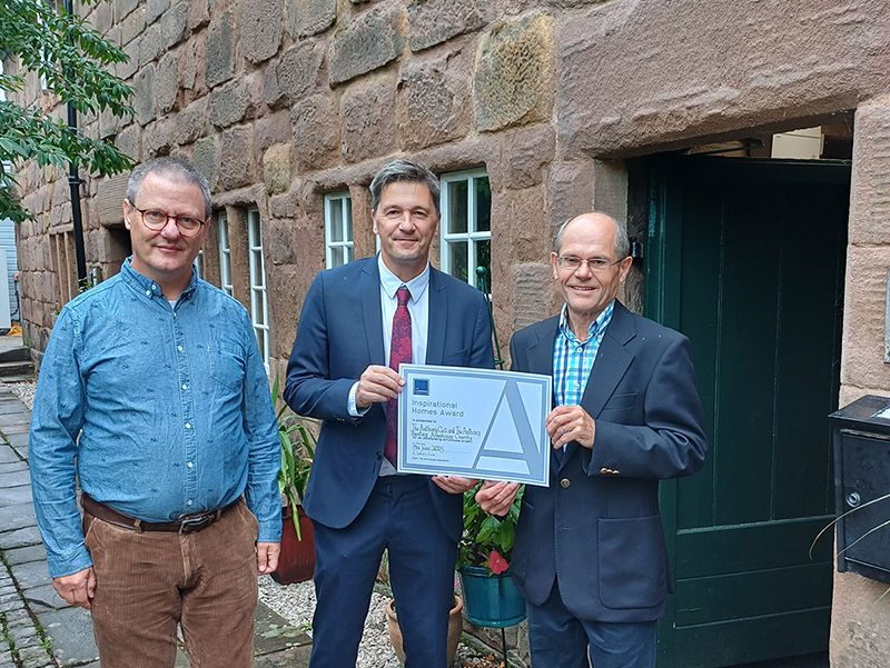 Derbyshire MP John Whitby with the winning certificate