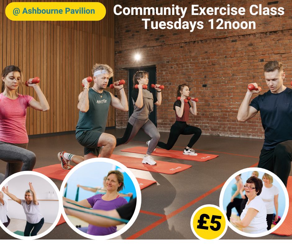 Community Fitness class picture of people exercising